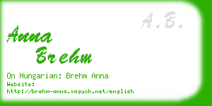 anna brehm business card